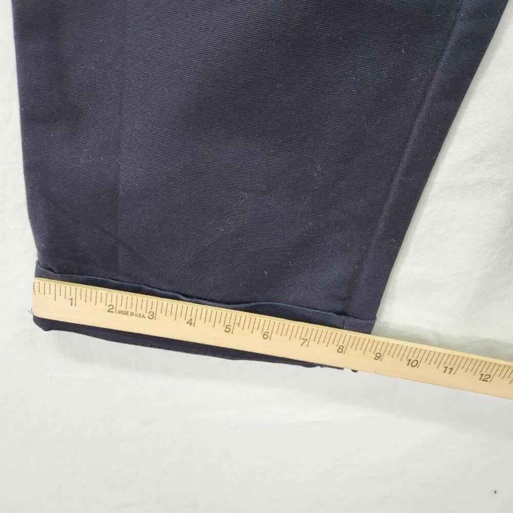 COS Mens Cuffed Chino Pants Size 40 (32x30) Navy Blue Cropped